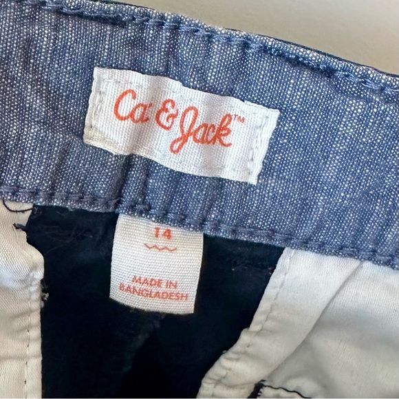 Cat & Jack Men's Dark Blue Flat Front Shorts - Size: 14 - Picture 2 of 5